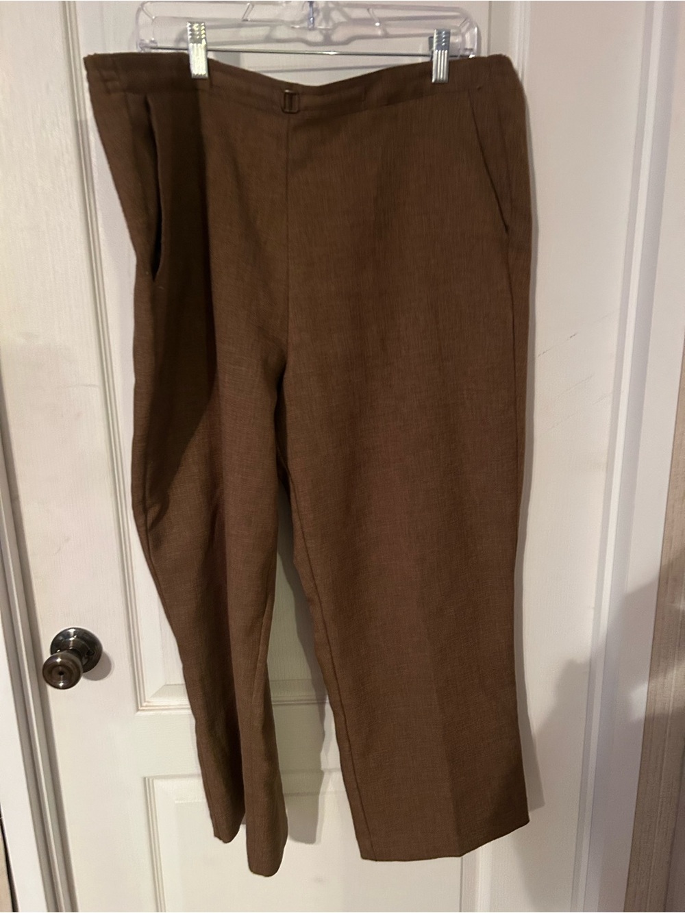 Alfred Dunner Brown Women's Tailored Trousers
